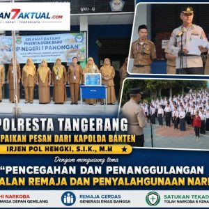 Wakapolresta Tangerang Jadi Pembina Upacara di SMP Negeri 1 Panongan, Sampaikan Pesan Pencegahan Kenakalan Remaja dan Penyalahgunaan Narkoba