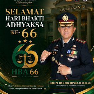 Hari Bhakti Adhyaksa ke-66, Kapolresta Tangerang: Sinergi Polri dan Kejaksaan Kunci Tegaknya Hukum Berkeadilan