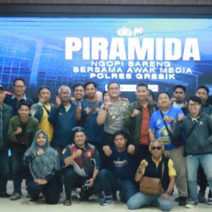 Pererat Sinergitas, Polres Gresik Gelar “Ngopi Bareng Media” Lewat Program Piramida
