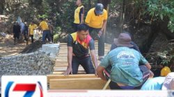 Pembangunan Jembatan Merah Putih Polres Pangkep Wujud Kepedulian Polri bagi Akses dan Kesejahteraan Masyarakat