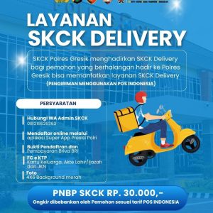 Polres Gresik Menghadirkan Layanan SKCK Delivery Untuk mempermudah Masyarakat