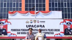 Polres Gresik Beri Reward kepada Personel Berprestasi dan Warga, Perkuat Sinergi Pamswakarsa