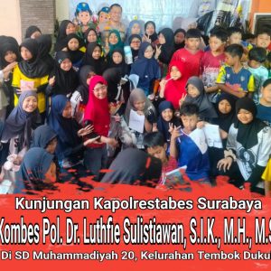Ciptakan Rasa Aman, Kapolrestabes Surabaya Hadir Beri Semangat Generasi Penerus di Tembok Dukuh