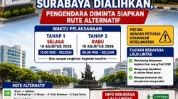 Hari Juang Polri 2026, Sejumlah Jalan Surabaya Dialihkan, Pengendara Diminta Siapkan Rute Alternatif
