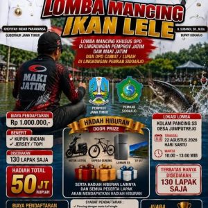 MAKI Jatim dan Pemkab Sidoarjo Gelar Lomba Mancing Lele Antar OPD, Perebutkan Hadiah Rp50 Juta