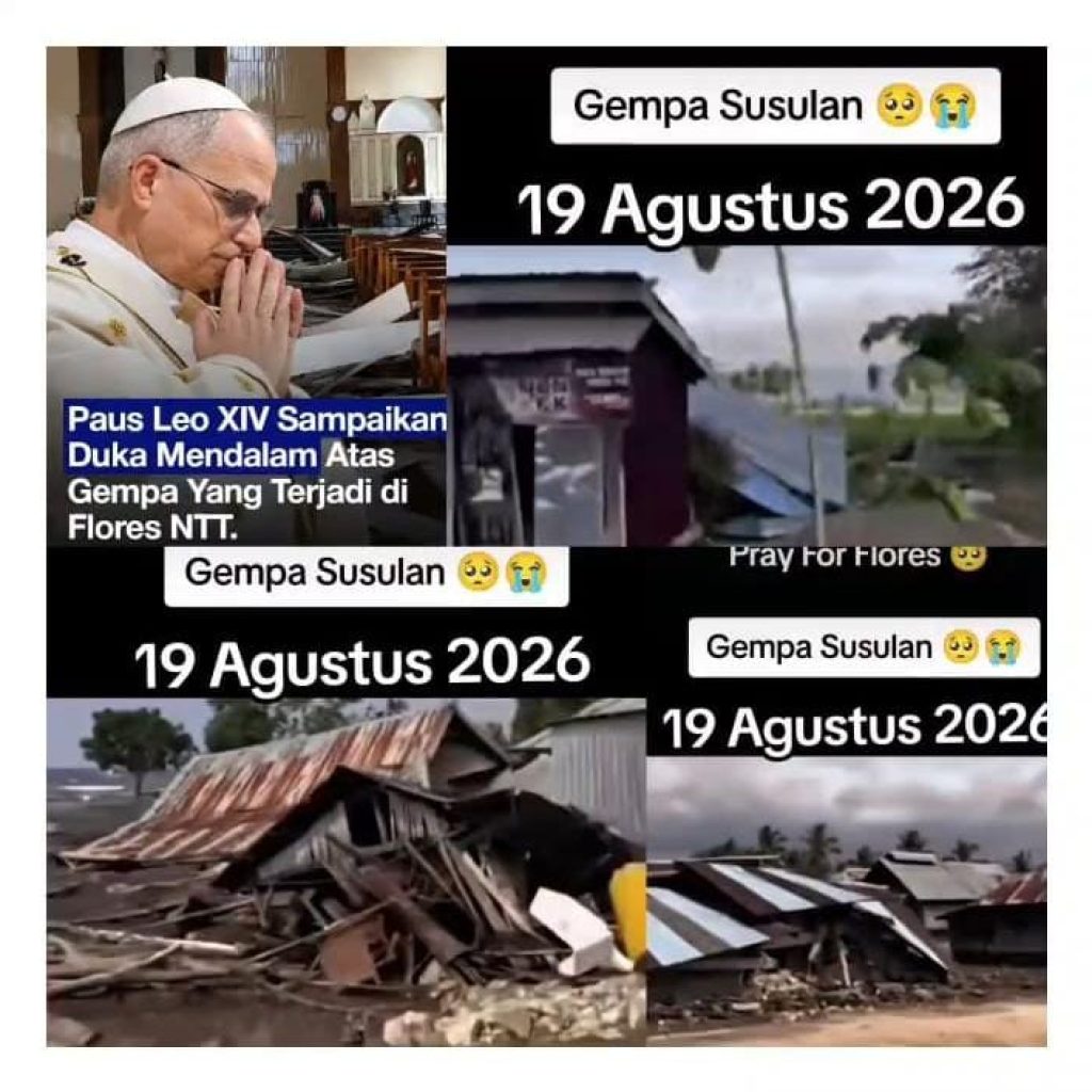 Paus Leo XIV dan Kepala SMA Katolik Frateran Surabaya Sampaikan Duka Mendalam atas Gempa Flores NTT
