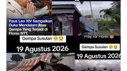 Paus Leo XIV dan Kepala SMA Katolik Frateran Surabaya Sampaikan Duka Mendalam atas Gempa Flores NTT